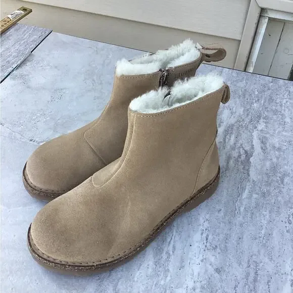 Birkenstock Melrose Shearling Ginger Boots Regular new size 6 - Picture 2 of 7